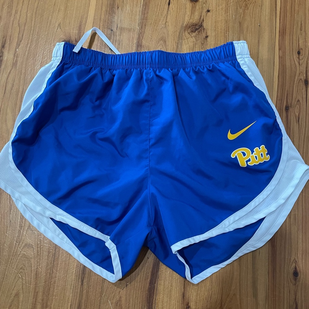 Nike Blue Athletic Shorts Pitt Logo